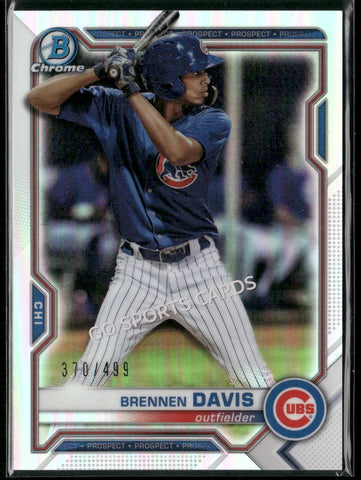2021 Bowman Chrome Prospects Refractor /499 Brennen Davis #BCP-65