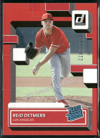 2022 Donruss Rated Rookie Red /2022 Reid Detmers #43 RC
