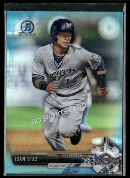 2017 Bowman Draft Chrome Sky Blue Refractor /399 Isan Diaz #BDC-102