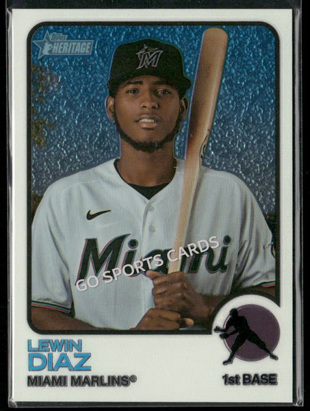 2022 Topps Heritage Chrome /999 Lewin Diaz #723