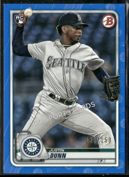 2020 Bowman Blue /150 Justin Dunn #15