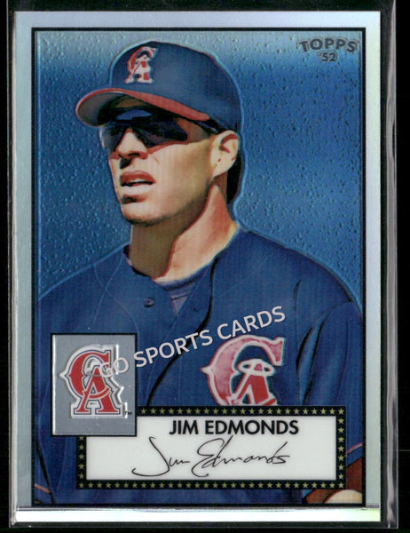 2007 Topps '52 Debut Flashbacks Chrome Refractor /552 Jim Edmonds #DFC15