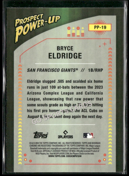2024 Bowman Chrome Prospect Power Up Bryce Eldridge #PP-19