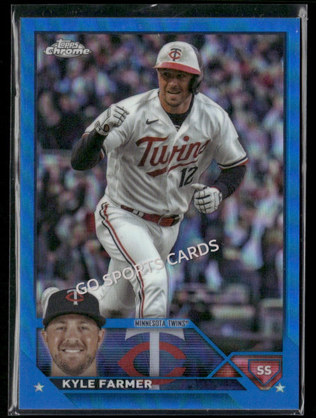 2023 Topps Chrome Update Blue Refractor /150 Kyle Farmer USC154