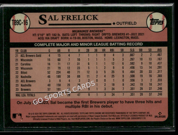 2024 Topps Chrome 35th 1989 Silver Mojo Sal Frelick #T89C-16 RC
