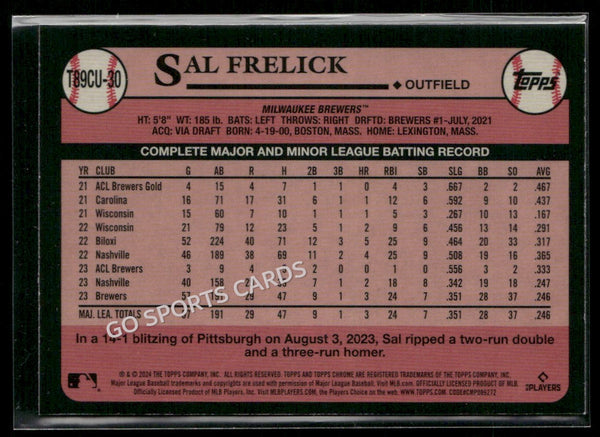 2024 Topps Chrome 35th 1989 Silver Mojo Sal Frelick #T89CU-30 RC