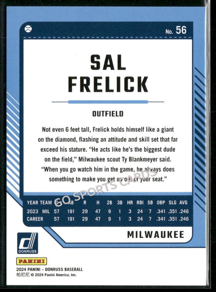 2024 Donruss Blue /149 Sal Frelick #56 RC
