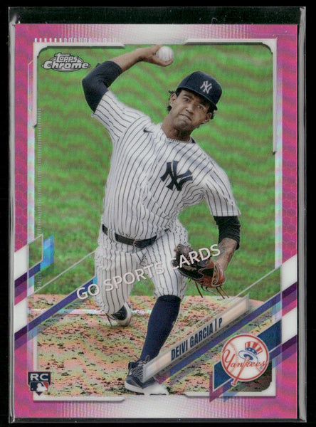 2021 Topps Chrome Magenta Refractor /399 Deivi Garcia #85 RC