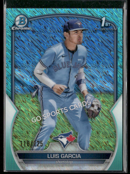 2023 Bowman 1st Aqua Crater /125 Luis Garcia #BCP-94 RC