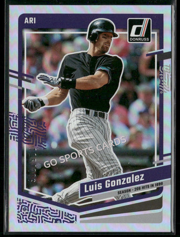 2023 Panini Donruss Season Stat Line /206 Luis Gonzalez #187
