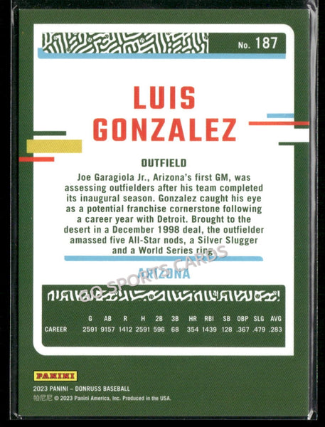 2023 Panini Donruss Red Holo /2023 Luis Gonzalez #187