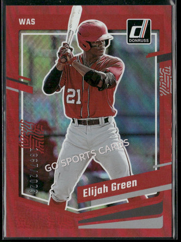 2023 Donruss Red Holo /2023 Elijah Green #150 RC