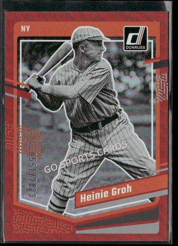 2023 Donruss Holo Red /2023 Heinie Groh #169