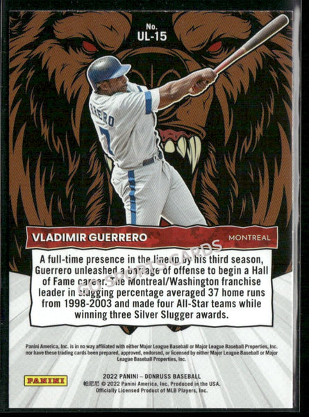 2022 Donruss Unleashed Diamond Vladimir Guerrero Sr #UL-15