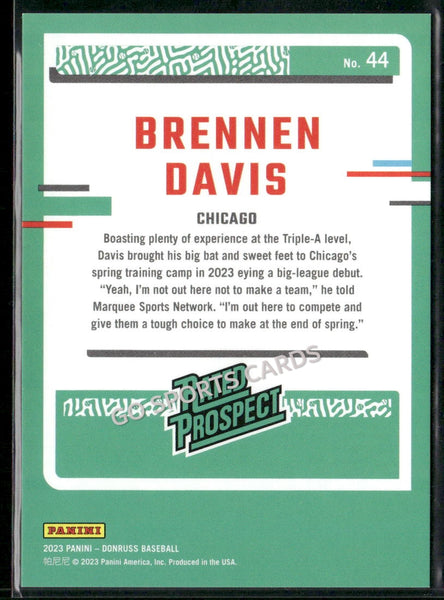 2023 Donruss Rated Prospect Holo Red /2023 Brennen Davis #44