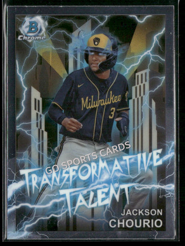 2023 Bowman Chrome Transformative Talent Jackson Chourio #TT-13 RC