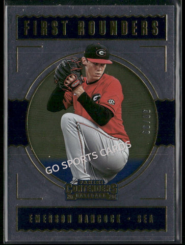 2020 Panini Contenders First Rounders Gold /99 Emerson Hancock #FR-9 RC