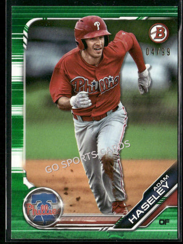 2019 Bowman Prospects Green /99 Adam Haseley #BP-28 RC