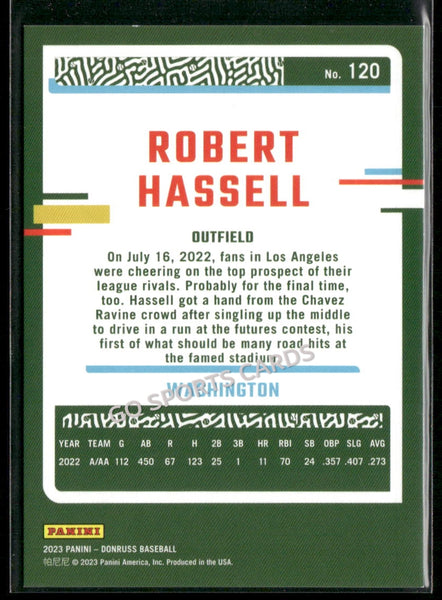 2023 Donruss Holo Red /2023 Robert Hassell #120 RC