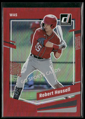 2023 Donruss Holo Red /2023 Robert Hassell #120 RC