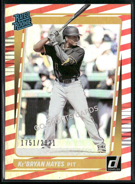 2021 Donruss Rated Rookies Red Stripe /2021 Ke'Bryan Hayes #43 RC