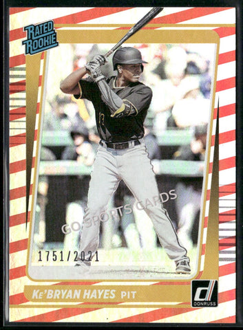 2021 Donruss Rated Rookies Red Stripe /2021 Ke'Bryan Hayes #43 RC