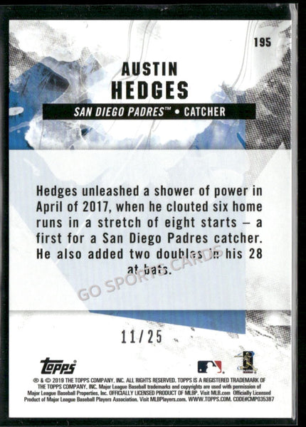 2019 Topps Fire Magenta /25 Austin Hedges #195