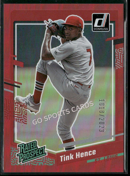 2023 Donruss Rated Prospect Holo Red /2023 Tink Hence #40