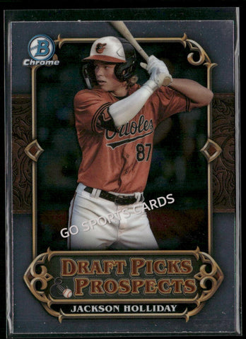 2023 Bowman Chrome Draft Picks Prospects Jackson Holliday #DPP-10