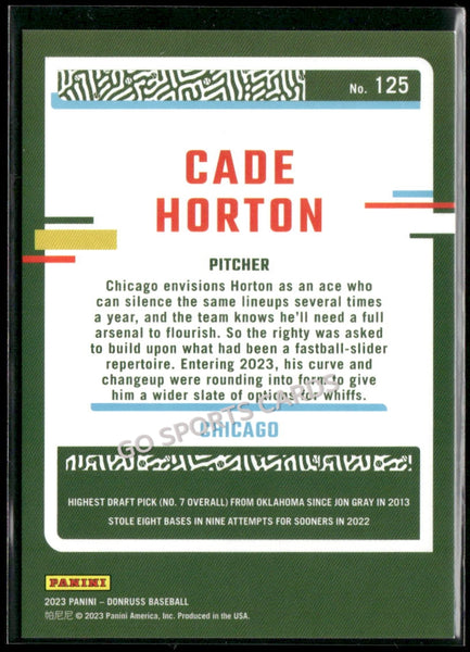 2023 Donruss Red Holo /2023 Cade Horton #125 RC