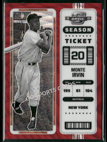 2023 Chronicles Contenders Optic Red Wave Prizm /199 Monte Irvin #6