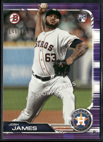 2019 Bowman Purple /250 Josh James #87 RC