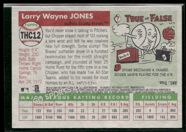 2004 Topps Heritage Chrome 202 /1955 Chipper Jones #THC12