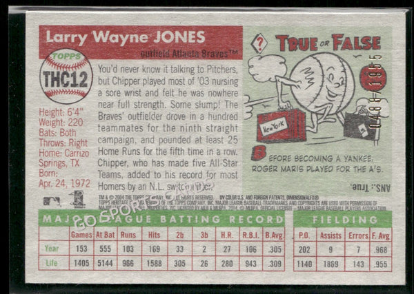 2004 Topps Heritage Chrome 488 /1955 Chipper Jones #THC12