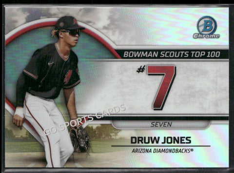 2023 Bowman Chrome 100 Top Prospects Druw Jones #BTP-7 RC