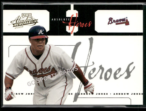 2005 Playoff Absolute Memorabilia Heroes /250 Andruw Jones #AH-25