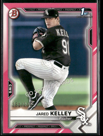2021 Bowman 1st Fusica Pink/299 Jared Kelley #BP-106 RC