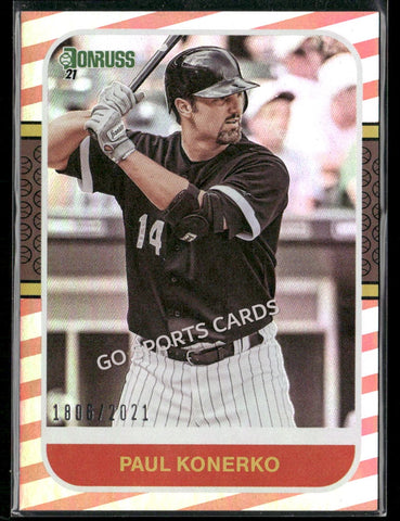 2021 Donruss Retro 1987 Red Stripe /2021 Paul Konerko #249
