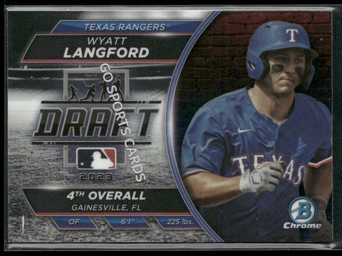2023 Bowman Chrome Draft Night Wyatt Langford #BDN-9 RC