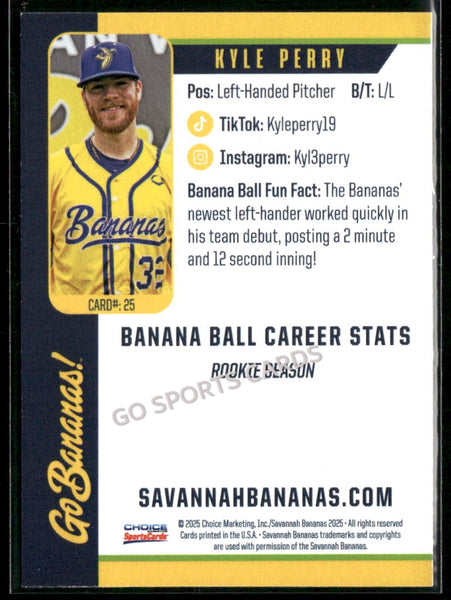 2025 Savannah Bananas Kyle Perry