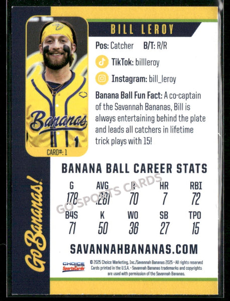 2025 Savannah Bananas Bill Leroy