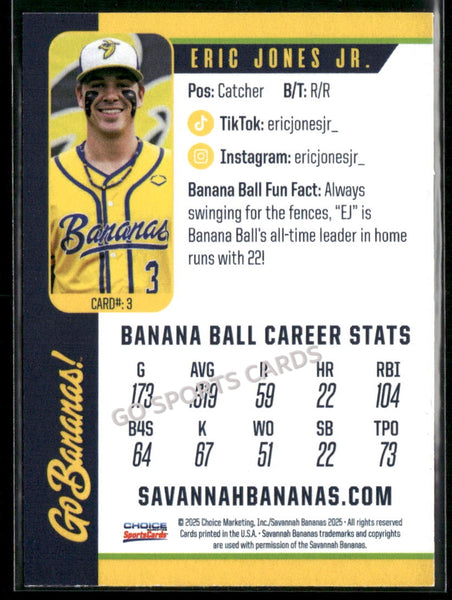 2025 Savannah Bananas Eric Jones Jr