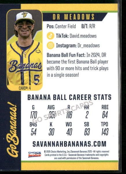 2025 Savannah Bananas Dr Meadows