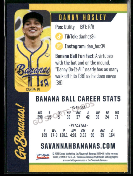 2025 Savannah Bananas Danny Hosley