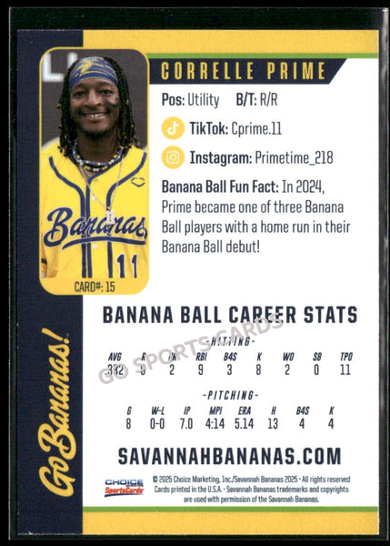 2025 Savannah Bananas Correlle Prime
