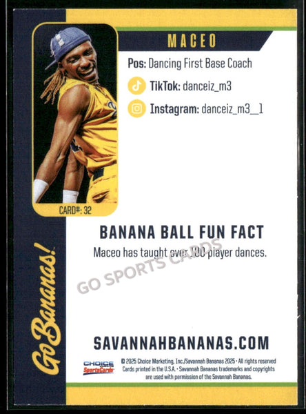 2025 Savannah Bananas Maceo