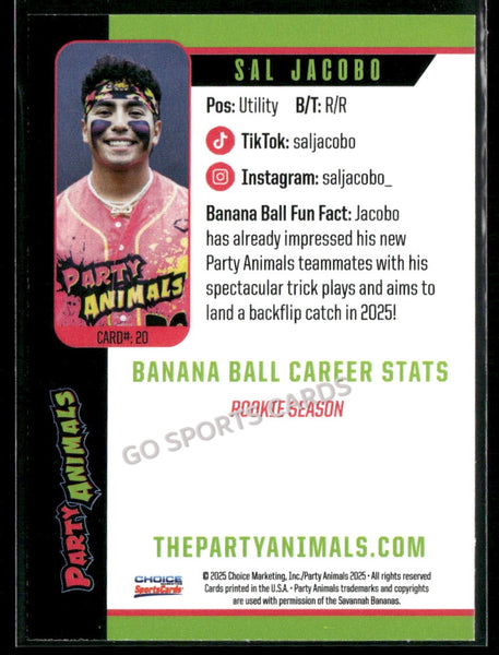 2025 Party Animals Savannah Bananas Sal Jacobo