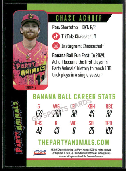 2025 Party Animals Savannah Bananas Chase Achuff