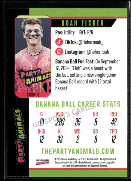 2025 Party Animals Savannah Bananas Noah Fisher