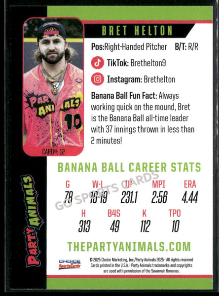 2025 Party Animals Savannah Bananas Bret Helton